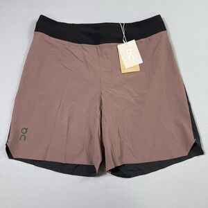 ON Cloud Running Lightweight Running Shorts Mens Large Grape/Black Lined NWT